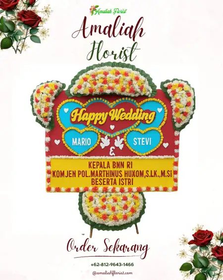 Papan Bunga Pernikahan Bugangan